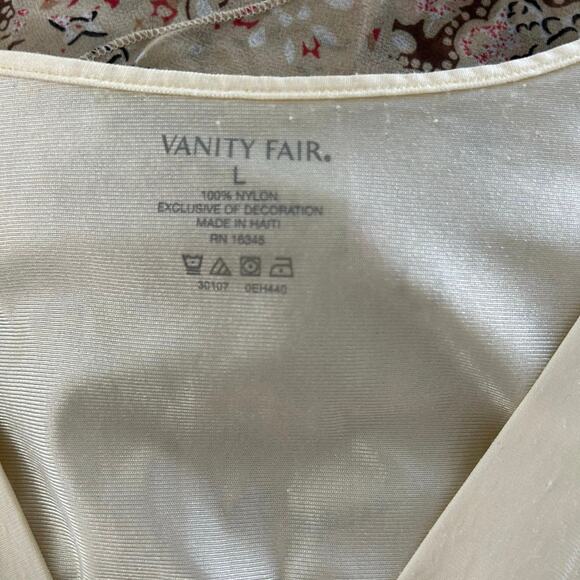 Vanity Fair Lounge Dress Nightgown Pajama Sleepwear Sleeveless Yellow Size Large - Picture 4 of 7